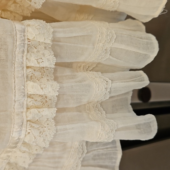 💕GUNNE SAX by JESSICA MCCLINTOCK💕 Vintage Formal Lace Trim Dress ~ Off White 5 - Picture 6 of 10